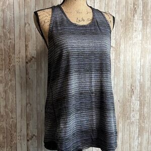 🌖 Kirkland Signature Grey Striped Racerback Athletic Top